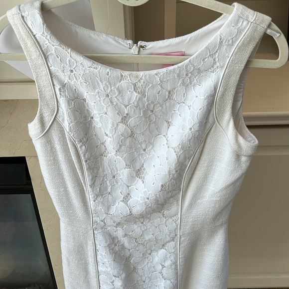 Lilly Pulitzer Idola Resort White Pique Dress Size 4 - Picture 2 of 8
